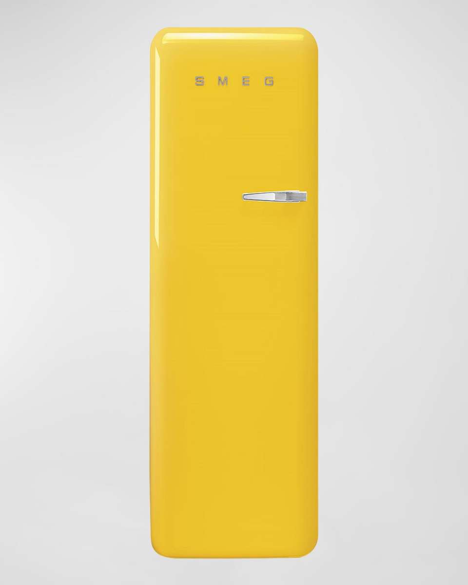 FAB28 Retro-Style Refrigerator with Internal Freezer, Left Hinge